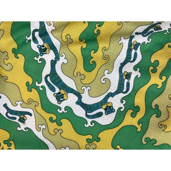 Vintage Mod MCM 1970s Psychedelic Cat Print Fabric Peter Max Style - Picture 8 of 8